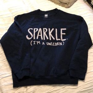 “Sparkle I’m a unicorn” sweatshirt
